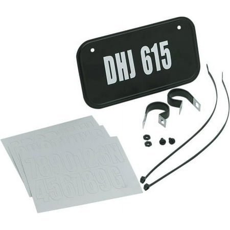 Hardline ATV Black Aluminum License Plate Kit (2342B)