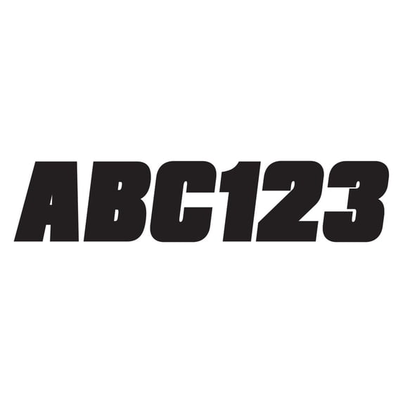 Hardline BLK500EC 500 Series 2" Letter/Number Kit - Solid Black