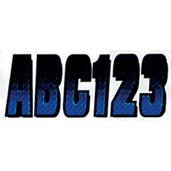 Hardline Boat Lettering Registration Kit 3 in. - 300 Blue/Black