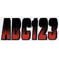 thumbnail image 1 of Hardline Boat Lettering Registration Kit 3 in. - 300 Red/Black, 1 of 2