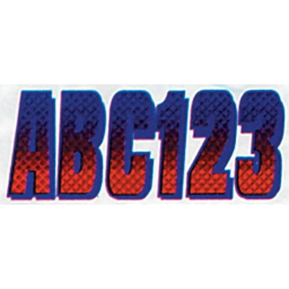 Hardline Boat Lettering Registration Kit 3 in. - 300 Red/Purple