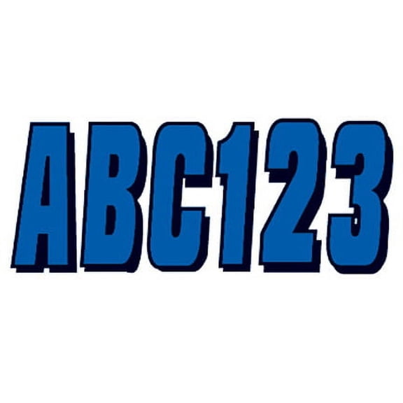 Hardline Boat Lettering Registration Kit 3 in. - 320 Blue/Black