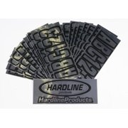 Hardline Boat Lettering Registration Kit 3 in. - 320 Chrome/Black