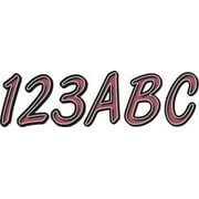 Hardline Boat Lettering Registration Kit 3 in. - 400 Burgundy/Black