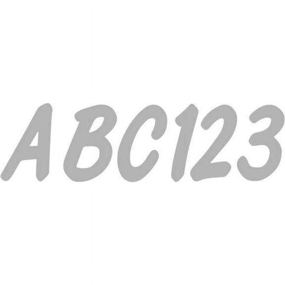 Hardline Boat Lettering Registration Kit 3 in. - 400 Silver Solid