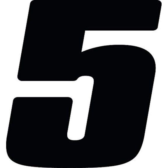 Hardline Dirt Digits 3pk 5.5 in. - High Gloss Number 5 - Black