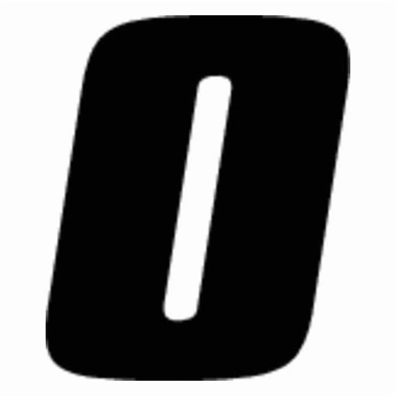 Hardline Products Number Label,Blk,Vinyl,4 in. H,No. 0,PK3 DB43B-0