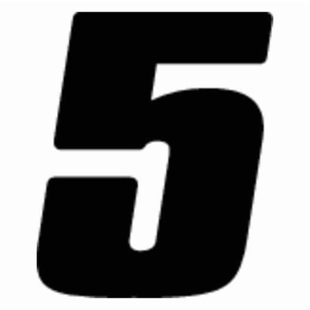 Hardline Products Number Label,Blk,Vinyl,7in. H,No. 5,PK12 DB712B-5
