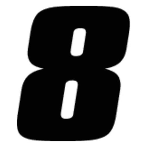 Hardline Products Number Label,Blk,Vinyl,7in. H,No. 8,PK12 DB712B-8