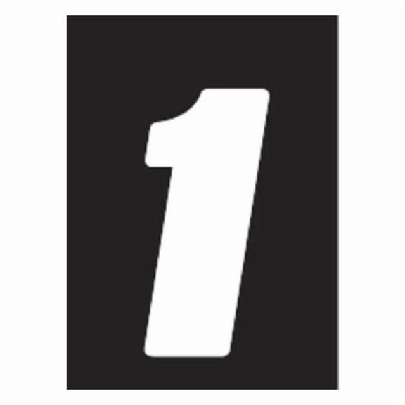 Hardline Products Number Label, Vinyl, 7 in H, 5 in W, PK3 DB73W-1