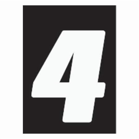 Hardline Products Number Label, Vinyl, 7 in H, 5 in W, PK3 DB73W-4