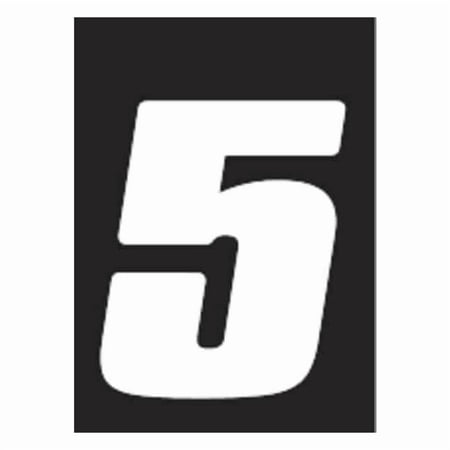 Hardline Products Number Label, Vinyl, 7 in H, 5 in W, PK3 DB73W-5