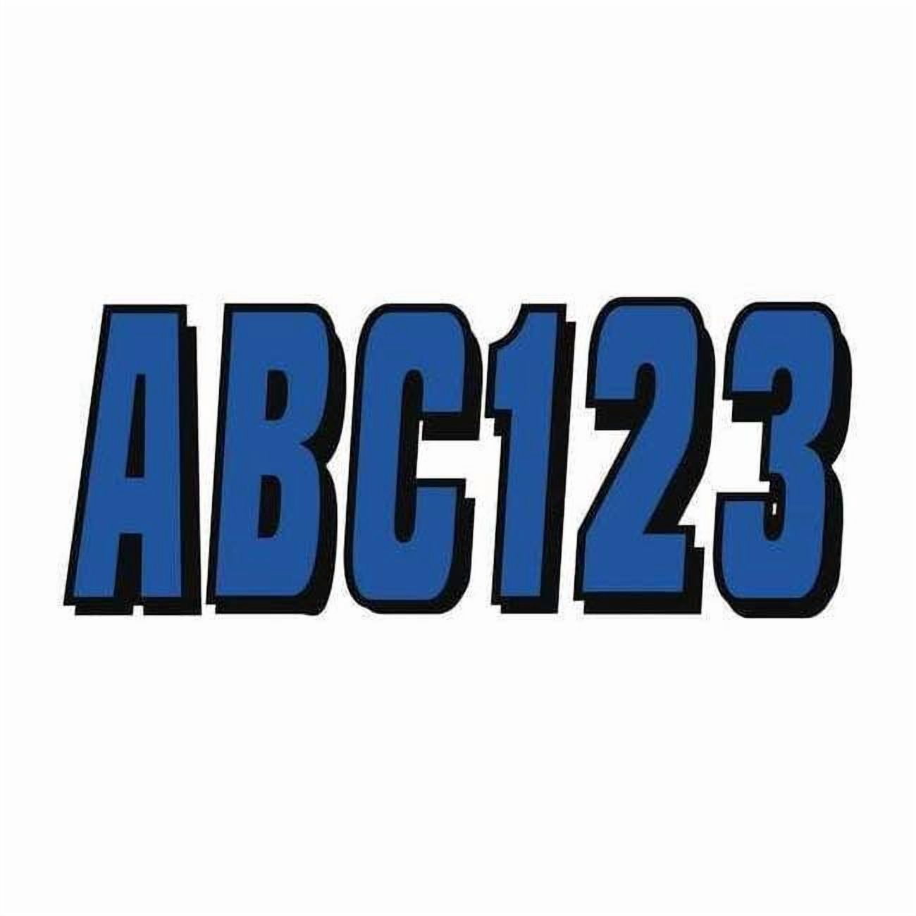 Hardline Products Number and Letter Combo Kit,Blue,3 in. H GBLBLK320