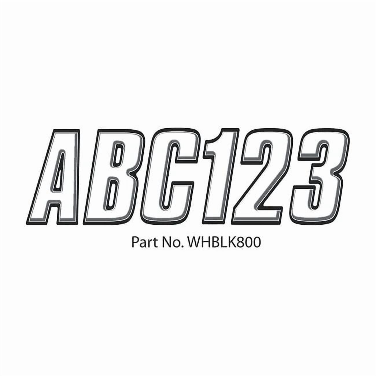 Hardline Products Number and Letter Combo Kit,White,3 in.H GWHBLK800