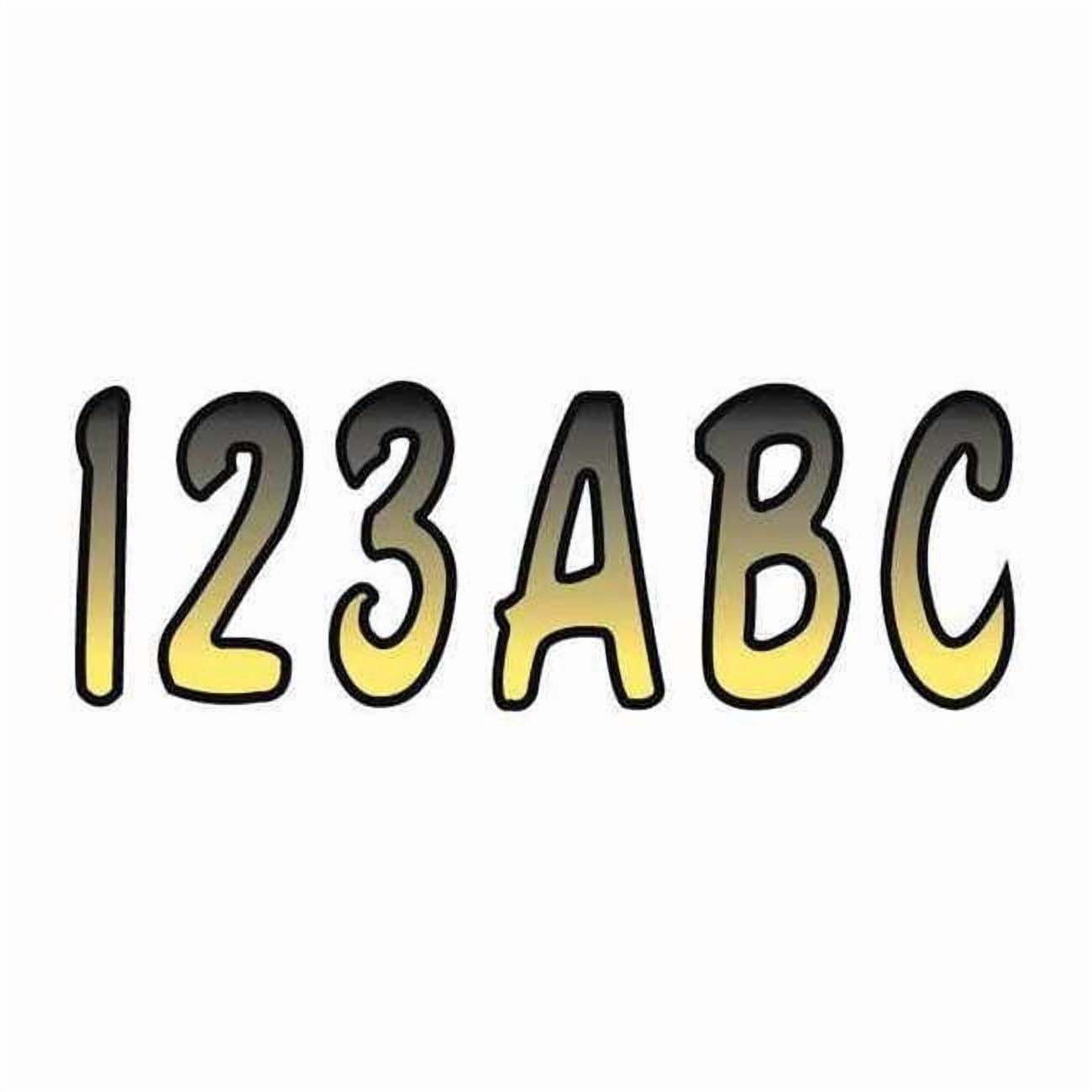 LetterandNumberLabelSet,3inH,1-1/2inW GYEBKG200