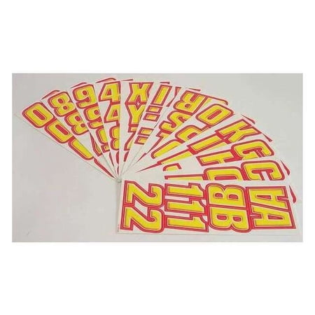 Hardline Products Number and Letter Combo Kit,Yellow/Red GYERED500