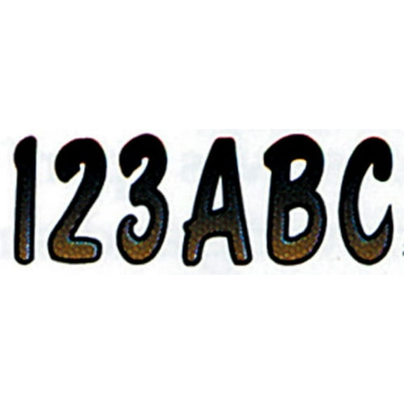 Hardline Products Series 200 Factory Matched 3-Inch Boat & PWC Registration Number Kit, Brown/Black