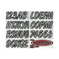 thumbnail image 1 of Hardline Products Series 400 Factory Matched 3-Inch Boat & PWC Registration Number Kit - Silver/Black, 1 of 3