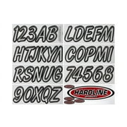 Hardline Products Series 400 Factory Matched 3-Inch Boat & PWC Registration Number Kit - White/Black