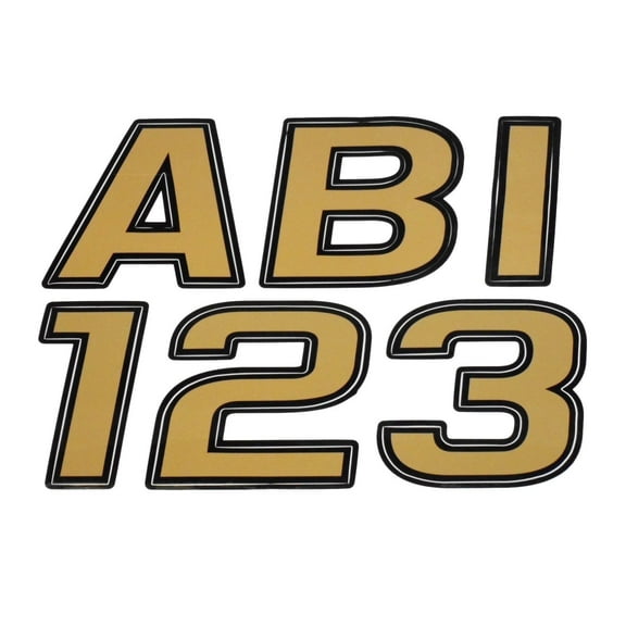 Hardline Products BRBLK700 700 Series 3" Letter/Number Kit - Brown/Black