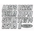 Hardline Products, Boat Registration Number Kit, 3 Inch, Silver/Black ...