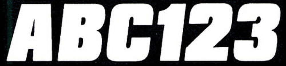 Hardline Snowmobile Lettering Registration Kit 2 in. - 500 Solid White ...