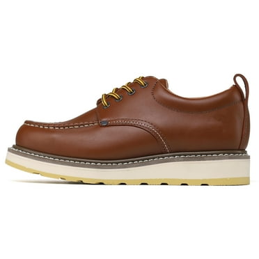 Hardlong 82994 Men’s Work Shoes – 4” Soft Toe, Full Grain Leather, Slip & Water Resistant, ASTM F2892-24, EH Protection