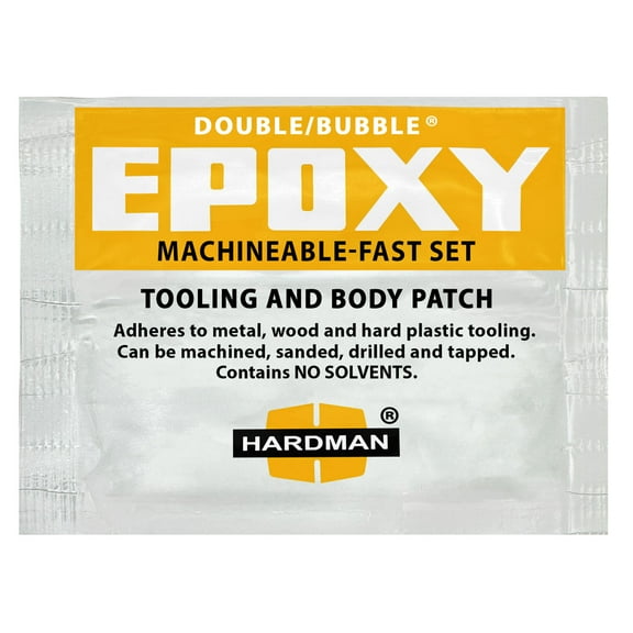 Hardman Double Bubble Yellow Machineable Fast Setting Epoxy Adhesive - 04002 (5 Pack)