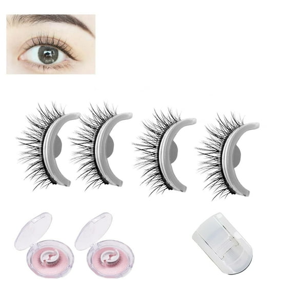 Hardpointing Reusable Self Adhesive Eyelashes, Hard Pointing Eyelashes, Hardpointing Reusable Adhesive Eyelashes, Self Adhesive Magnetic Lashes Natural Look No Glue (04#)
