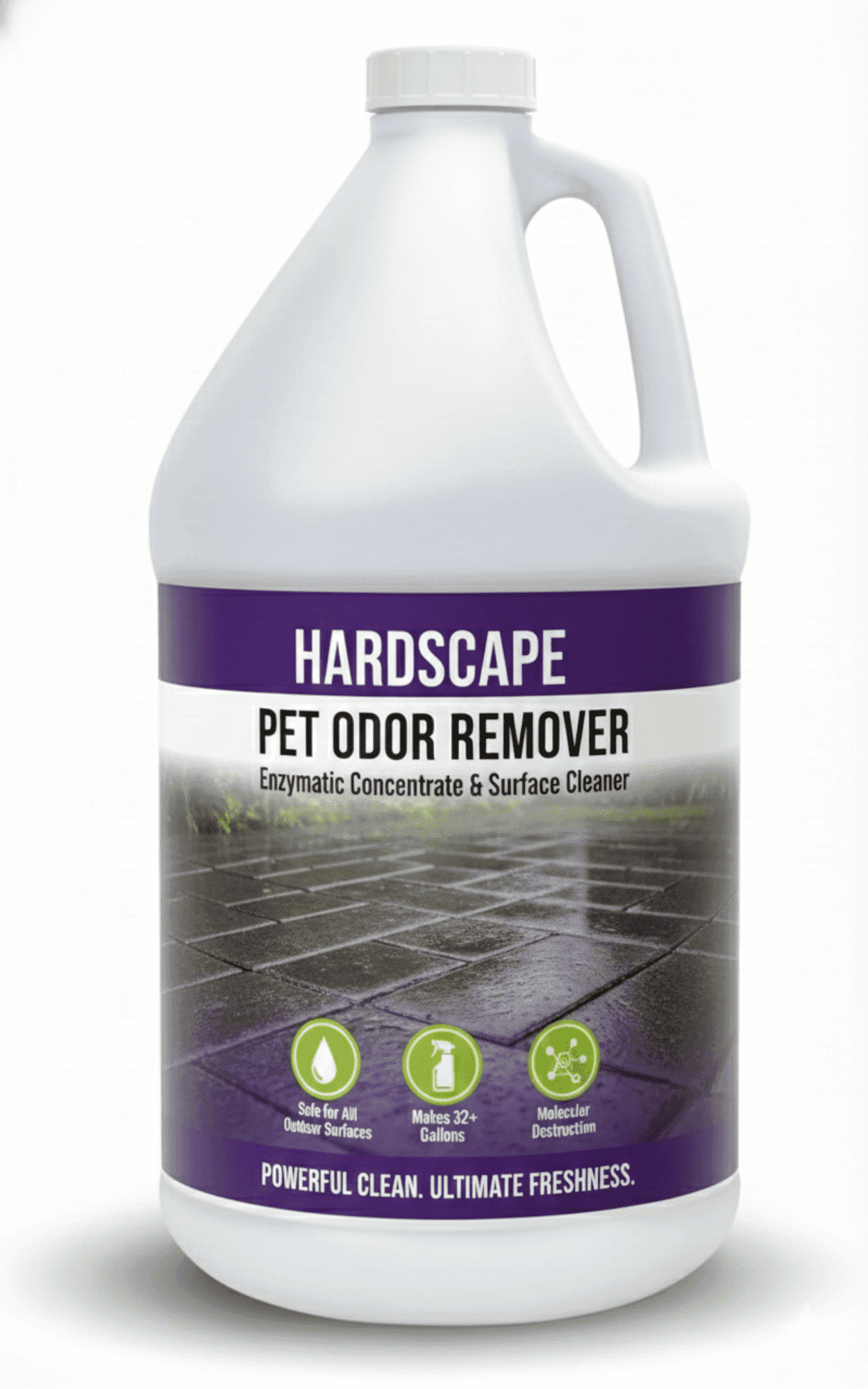 Hardscape Pet Odor Remover Concentrate, Enzyme Formula for Outdoor Surfaces, 1 Gallon