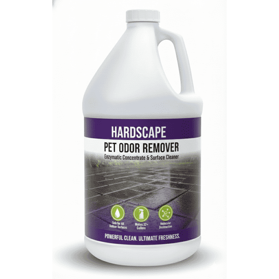 Hardscape Pet Odor Remover Concentrate, Enzyme Formula for Outdoor Surfaces, 1 Gallon
