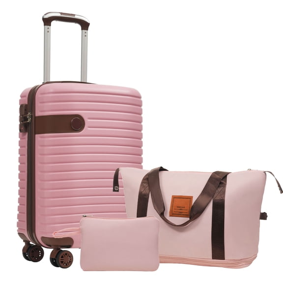 Hardshell ABS 3 Piece Luggage Set in Stylish Color with 20 Inch Carry-On and Travel Bags for Easy Travel