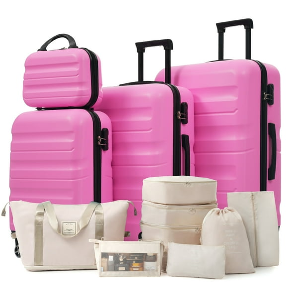 Hardshell ABS Luggage Set - Carry-On Suitcases with Dual Spinner Wheels,Check-In Sizes for Travel & Business