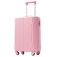 thumbnail image 1 of Hardshell Luggage, Lightweight Durable ABS Suitcase with Double Spinner Wheels, TSA Lock, 20 Inch Travel Carry On Luggage, Pink, 1 of 8