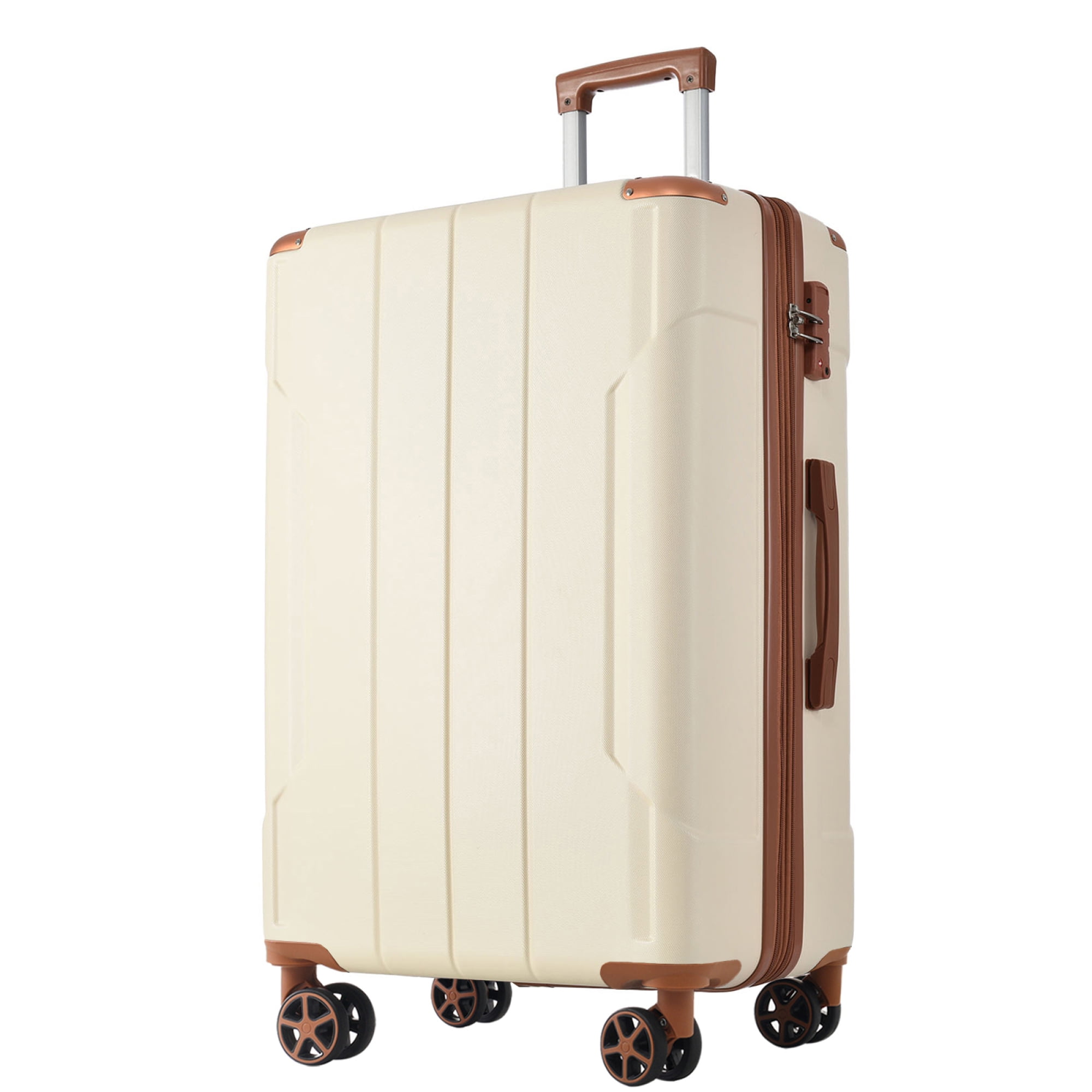 Hardshell Luggage, Lightweight Durable ABS Suitcases with Double Wheels, Expandable 28-inch Checked Luggage