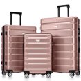 thumbnail image 1 of Hardshell Luggage Set 3 Piece, Durable ABS+PC Travel Suitcase with Spinner Wheels (20/24/28 Inch), 1 of 8