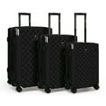 thumbnail image 1 of Hardshell Luggage Set 3 Piece Lightweight Expandable Suitcase with Spinner Wheels and TSA Lock,3Pcs ABS Suicase Set 20/24/28,WD576-Black, 1 of 9