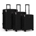 thumbnail image 1 of New York Xpress 3-Piece Hardside Luggage Set, Lightweight Expandable Spinner Suitcase with TSA Lock, 20"/24"/28",Black - WD576, 1 of 9