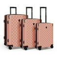 thumbnail image 1 of Hardshell Luggage Set 3 Piece Lightweight Expandable Suitcase with Spinner Wheels and TSA Lock,3Pcs ABS Suicase Set 20/24/28,WD-576-Milk/Pink, 1 of 8