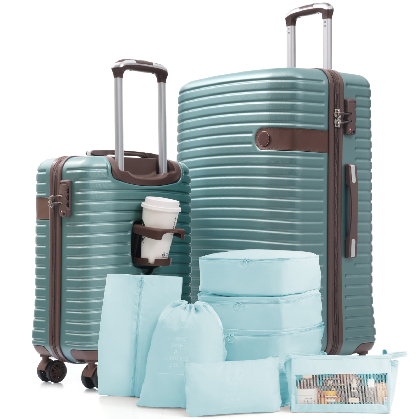 Hardshell Luggage Set with TSA Lock, 360° Spinner Wheels, Lightweight Durable Travel Suitcases for Women/Men Carry-On & Check-In