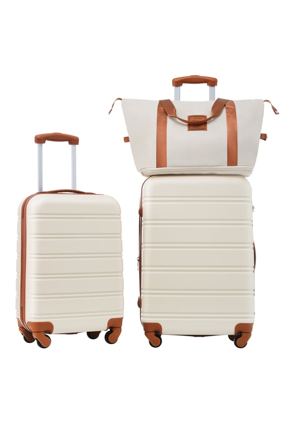 Hardshell Luggage Sets 2Pcs + Bag Spinner Suitcase with TSA Lock Lightweight 20" + 24"