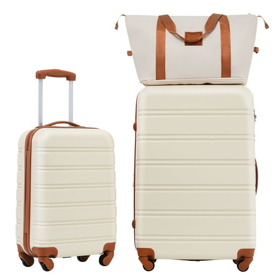 Hardshell Luggage Sets 2Pcs + Bag Spinner Suitcase with TSA Lock Lightweight 20" + 28"