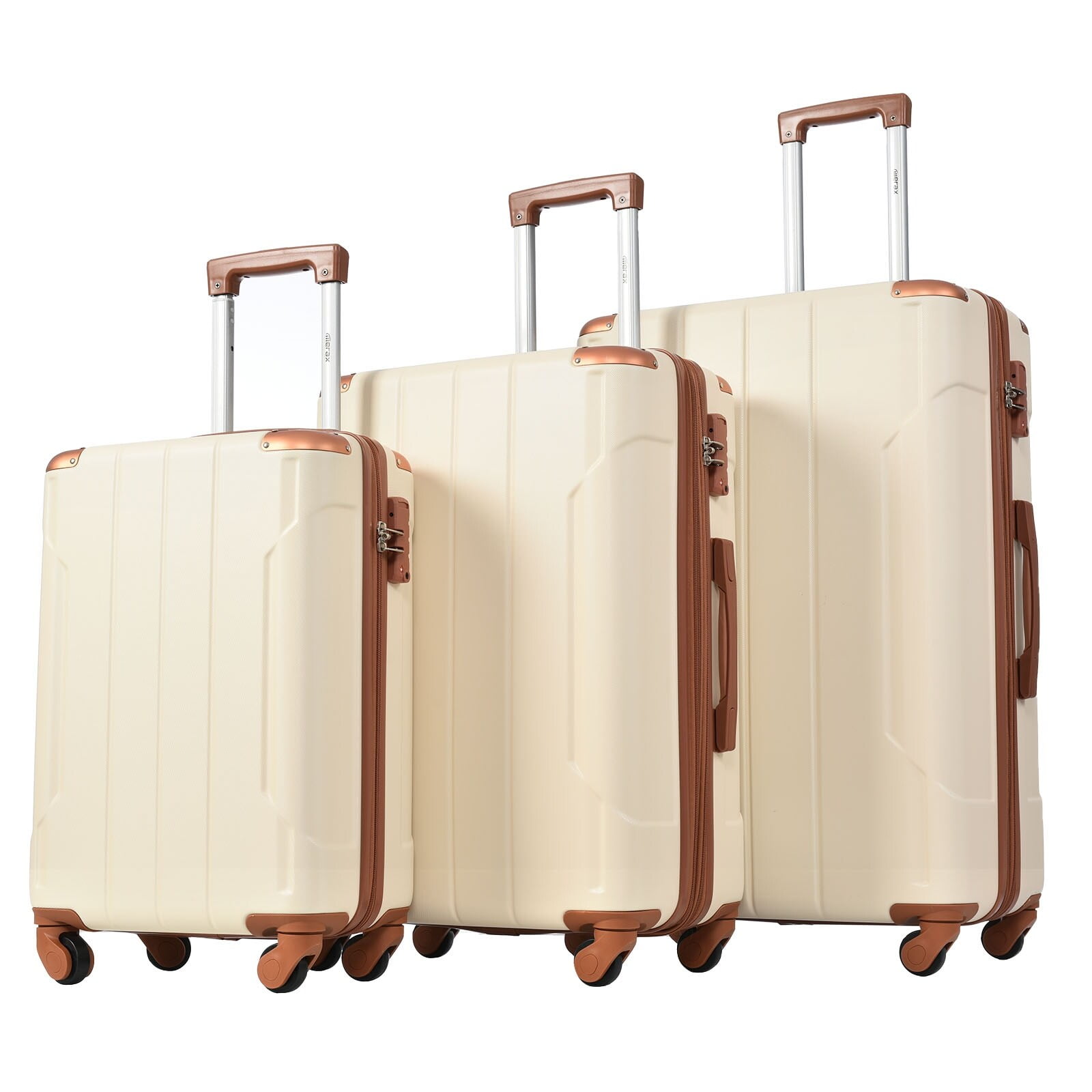 Hardshell Luggage Suitcase 3 Piece Set Carry On ABS Lightweight Spinner Trolley with TSK Lock Pocket Compartmnet Weekend Bag Walmart Business Supplies