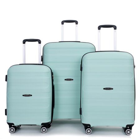 Hardshell Suitcase Spinner Wheels PP Luggage Sets Lightweight Durable Suitcase with TSA Lock,3-Piece Set (20/24/28)