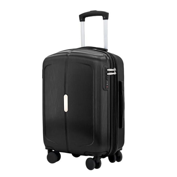 Hardside 20-Inch Carry-On Expandable with Combo Lock Spinner Suitcase, Black
