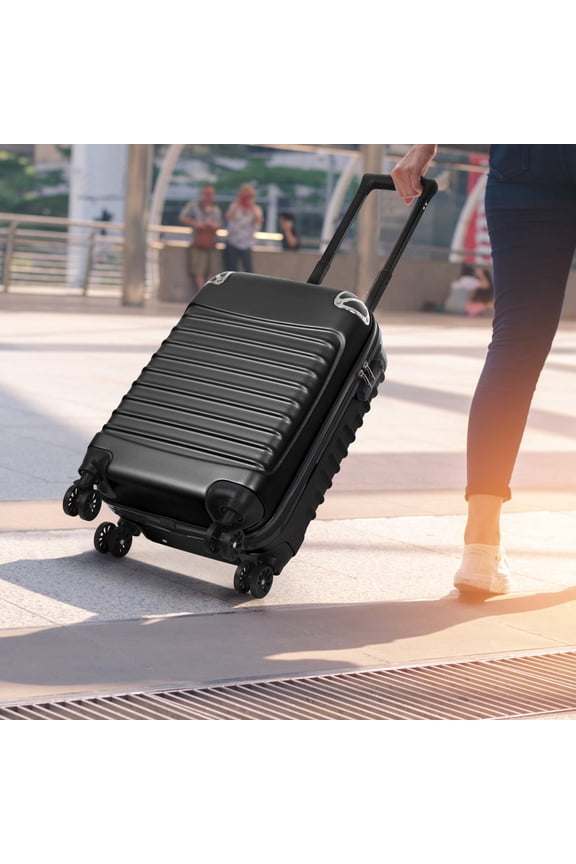 Hardside Carry-On Spinner Luggage,20-Inch,Black
