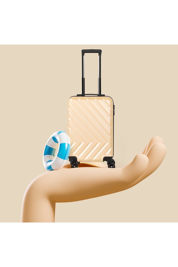 Hardside Carry-On Spinner Luggage,20-Inch,Gold