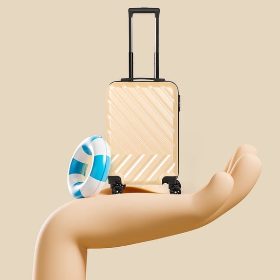 Hardside Carry-On Spinner Luggage,20-Inch,Gold