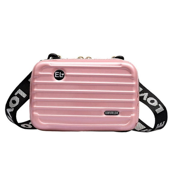 Hardside Cosmetic Case - Lightweight Travel Hand Makeup Bag - Adjustable Shoulder Buckle