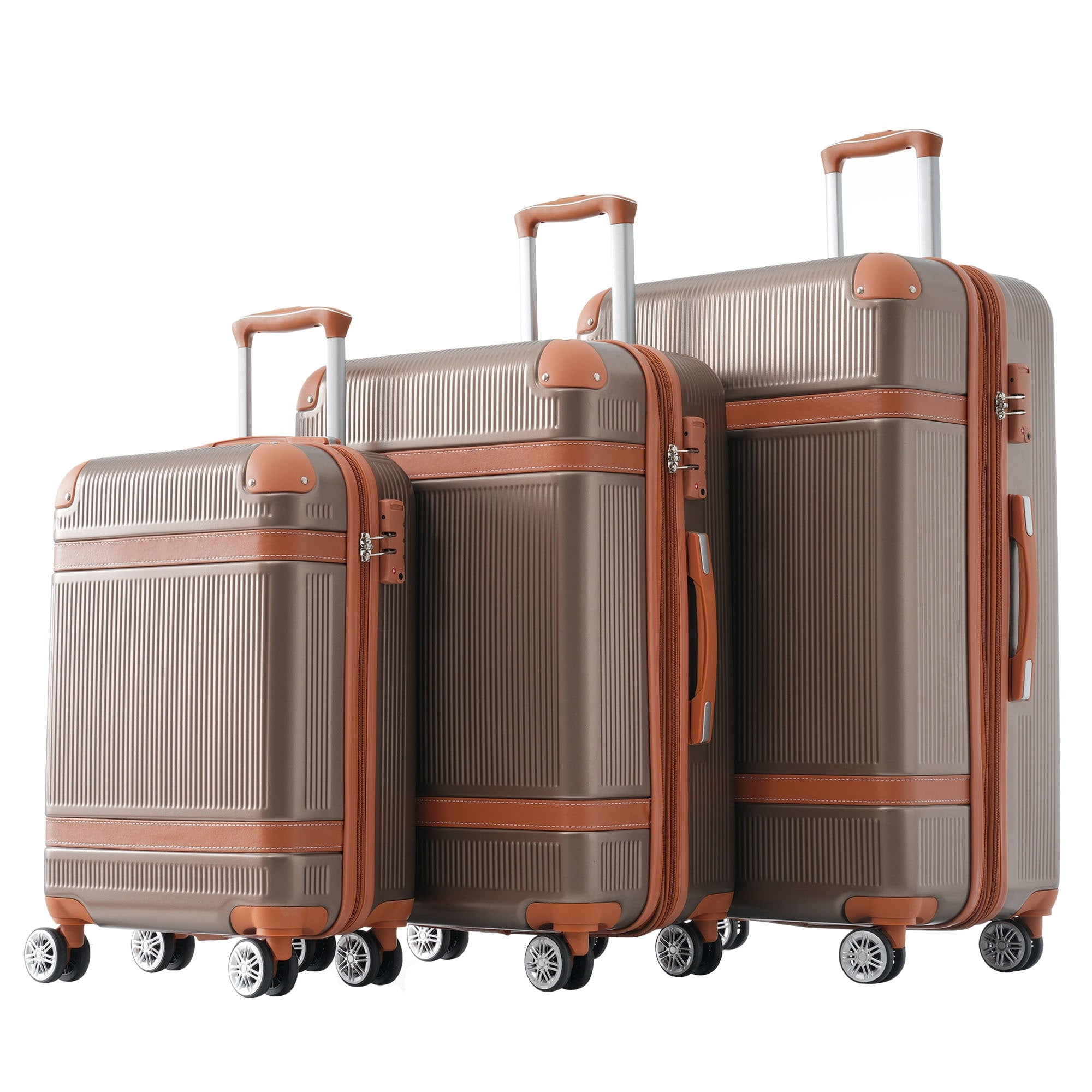 Expandable Spinner Wheel 2-Piece Luggage Set - Green